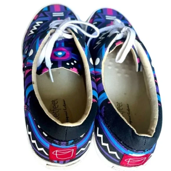 Bucketfeet Cosmos 2 Lace Up Canvas Sneakers Purple/Black - EU 41/US 10 - Picture 7 of 14